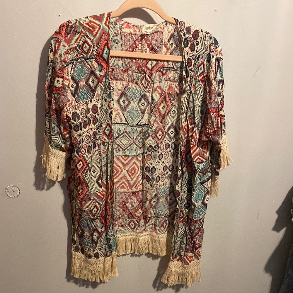 Bohemian Multicolor Kimono Cardigan